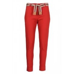 Ankle Skimmer Capri Pants with Belt