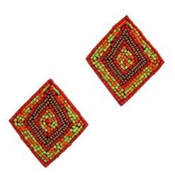 Beaded Geo Earrings