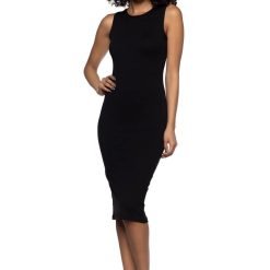 Black Midi Dress | Mature Women's Midi Dress