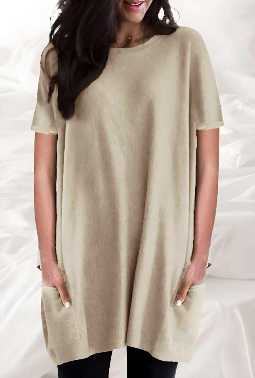 Casual Oversized T-Shirt with Pockets | Mature Women's Tunics — изображение 3