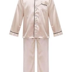 Satin Pajamas Set | Long Sleeve Pajamas | Mature Women's Loungewear