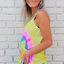 Criss Cross Tie Dye Tank | Women's Summer Shirts