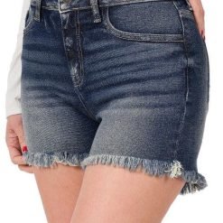 Dark Wash Denim Shorts - 4" Inseam - Womens Denim Shorts