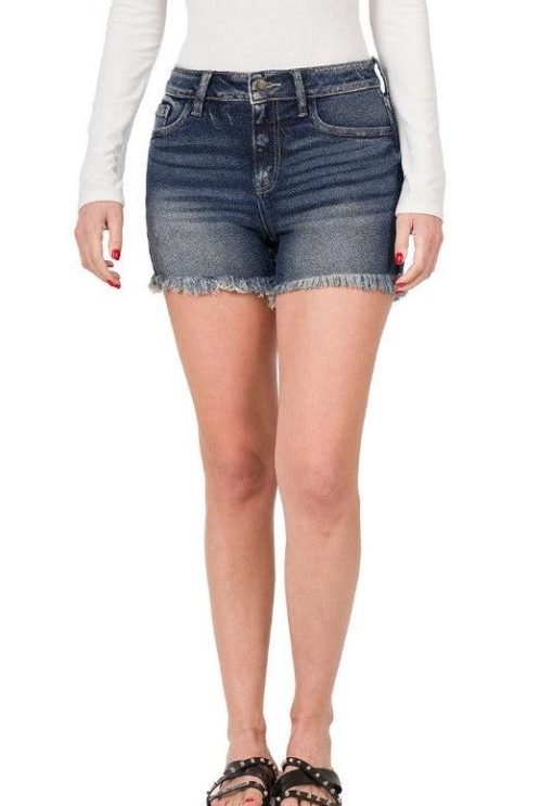Dark Wash Denim Shorts - 4" Inseam - Womens Denim Shorts - 画像 (5)