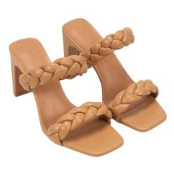 Double Braided Square Toe Block Heels | Women's Summer Heels