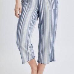 Frayed Stripe Culottes | Women's Capris | Women's Summer Pants