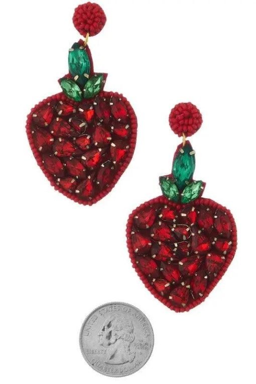 Fun Strawberry Earrings Jewelry - 画像 (3)