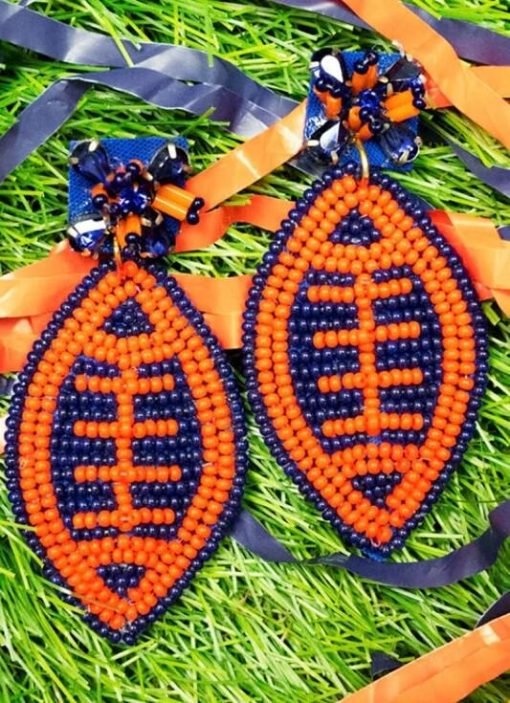 Football Beaded Earrings | Game Day Earrings - 画像 (3)