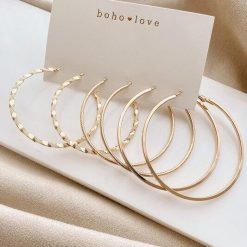 Gold 3-Piece Hoop Earrings Set | Women's Christmas Gifts for 2022