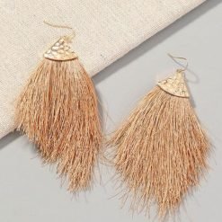 Gold Tassel Fringe Earrings | BOHO Earrings