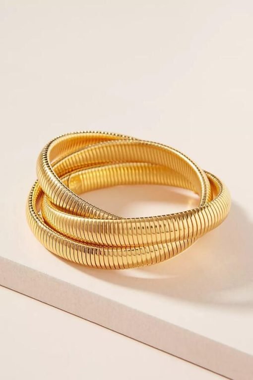 Golden Cobra Triple-Stack Bangle — изображение 3