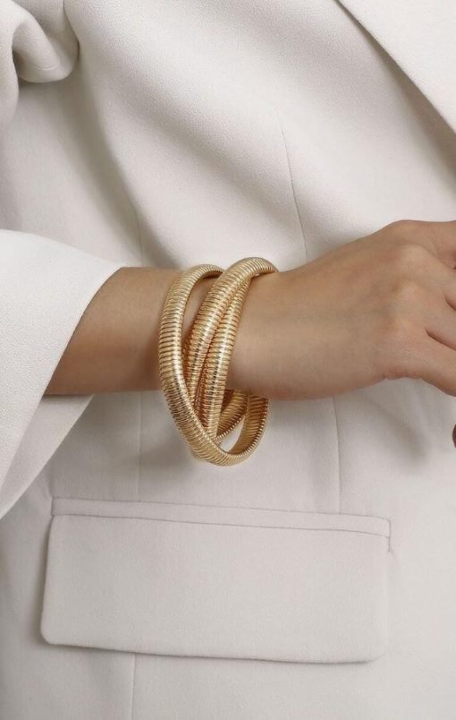 Golden Cobra Triple-Stack Bangle — изображение 6
