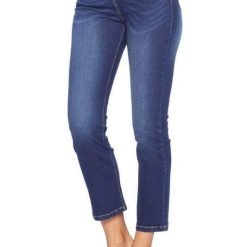 Dark Wash High-Rise Ankle Jeans