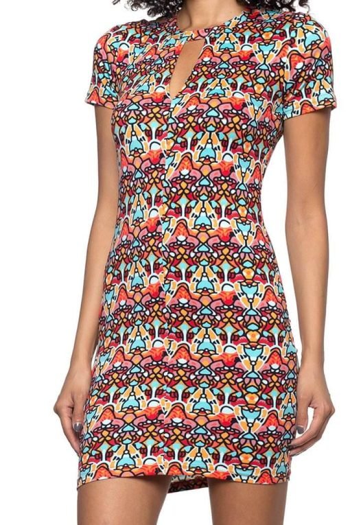 Keyhole Kaleidoscope Dress | Women's Party Dresses