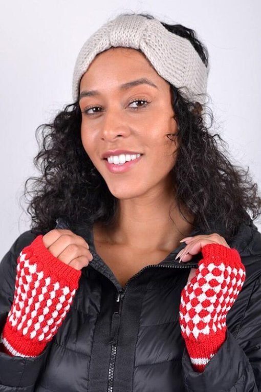 Knotted Bow-Front Chunky Knit Headband - Image 5