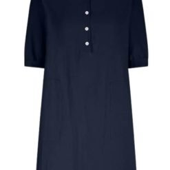 Lantern Sleeve Loose Cotton Linen Pocket Dress