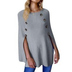 Lazy Day Button Poncho | Outerwear