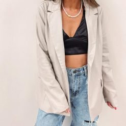 Sloane Faux Leather Blazer