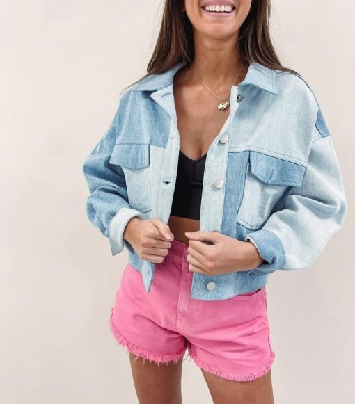 Two Toned Denim Jacket - 画像 (3)