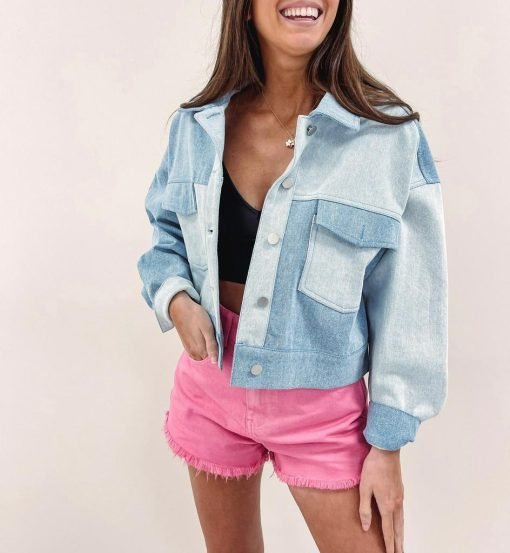 Two Toned Denim Jacket - 画像 (5)