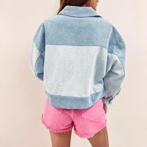 Two Toned Denim Jacket - 画像 (6)