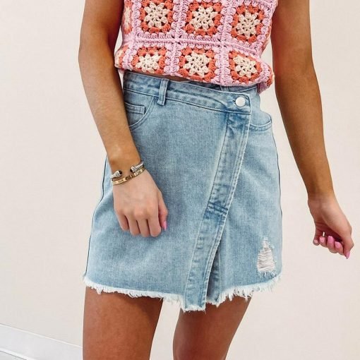 Asymmetric Denim Skirt — изображение 6