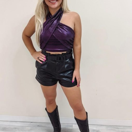 Ava Purple Metallic Top — изображение 3