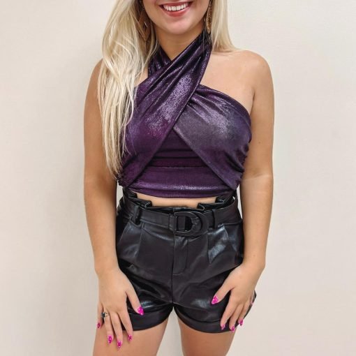 Ava Purple Metallic Top — изображение 4
