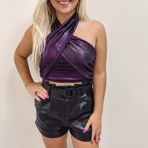 Ava Purple Metallic Top — изображение 5