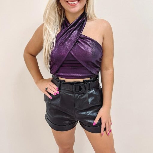 Ava Purple Metallic Top — изображение 6