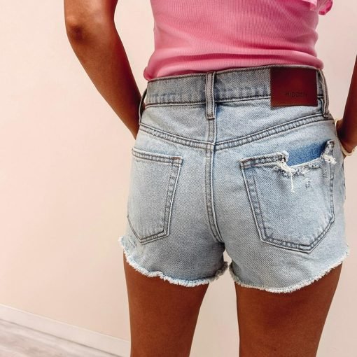 Charlie Mid-Rise Denim Shorts - 画像 (4)