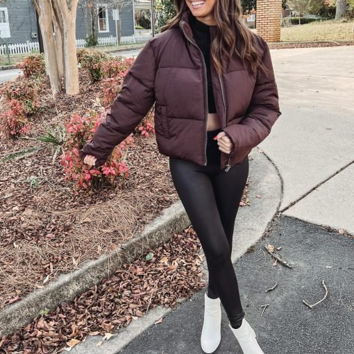 Chocolate Puffer Jacket - Image 4