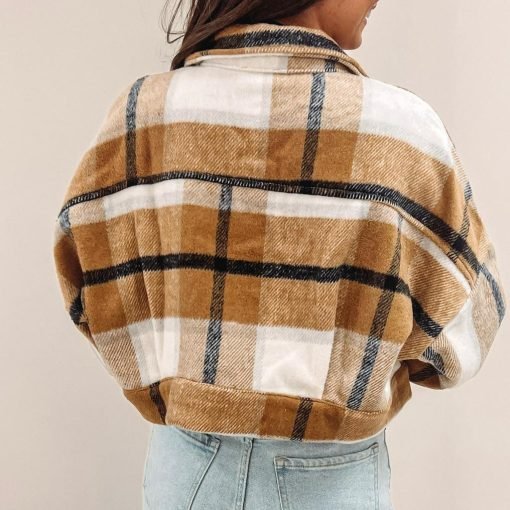 Cropped Mustard Flannel - 画像 (3)