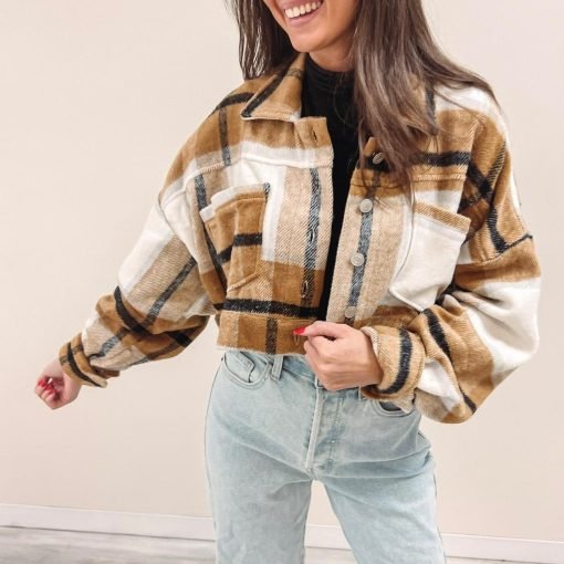 Cropped Mustard Flannel - 画像 (5)