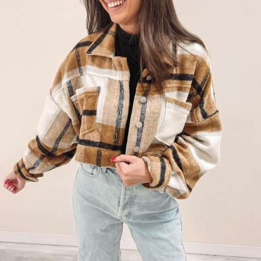Cropped Mustard Flannel - 画像 (6)