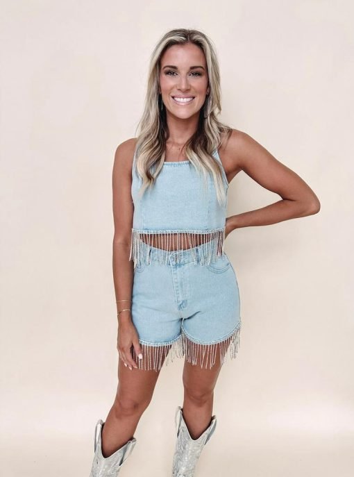 Denim Rhinestone Set - Image 4