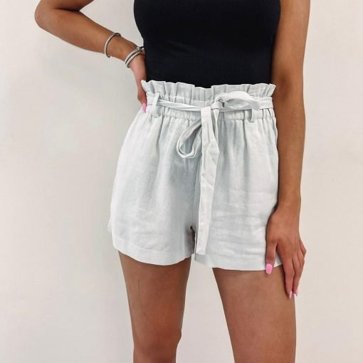 Grey Belted Shorts - 画像 (4)
