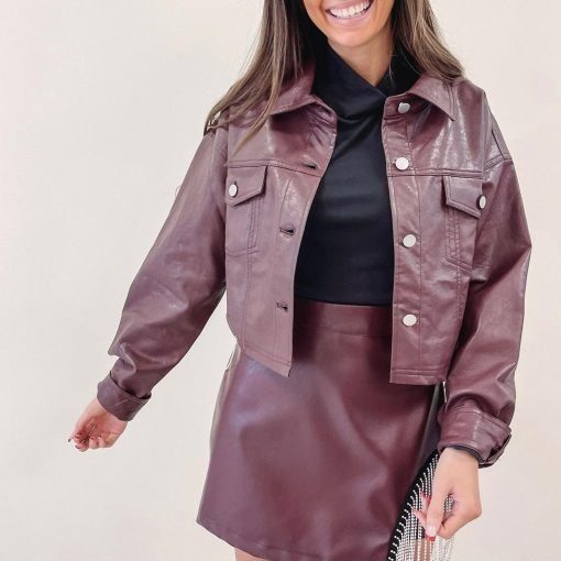 Kasey Rhinestone Leather Jacket - 画像 (6)