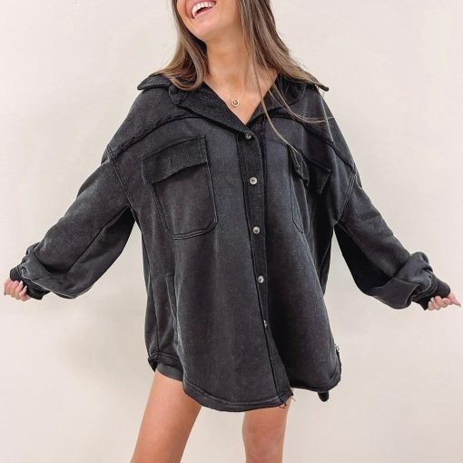 Olson Shacket – Black - 画像 (5)