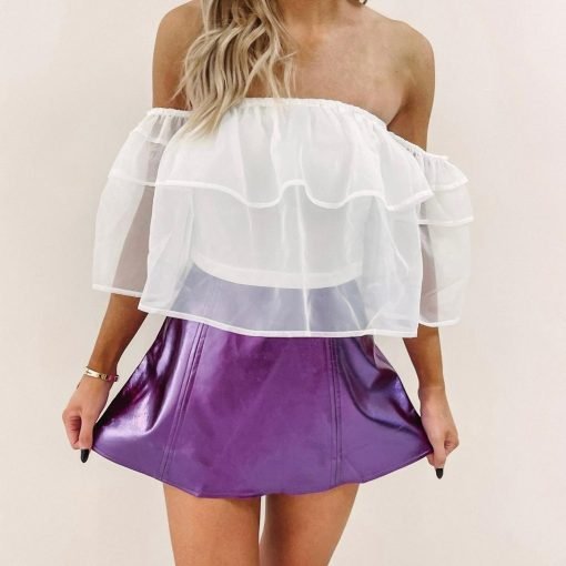 Purple Metallic Skirt - 画像 (4)