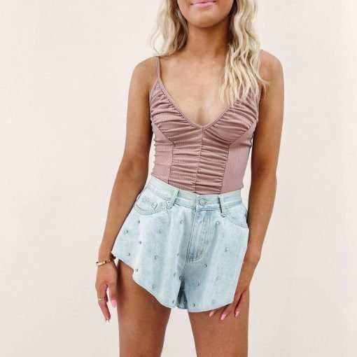 Rhinestone Flutter Shorts - 画像 (4)