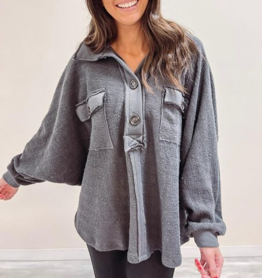 Robbie Pullover – Charcoal - Image 3