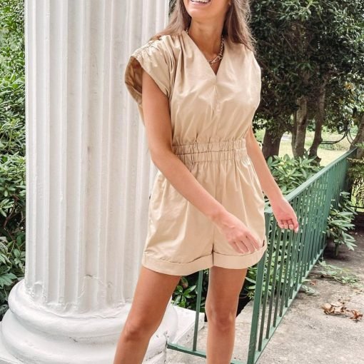 Ruched Shoulder Romper - 画像 (4)