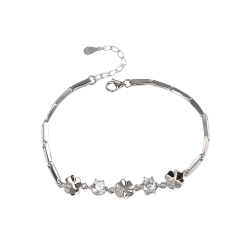 Four-Leaf Clover Bracelet S925 Sterling Silver D004