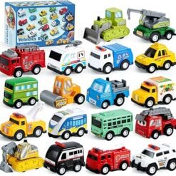 Children's Toy Car Combination Function Business Van Police Car Baby Inertia Pull Back Car Set